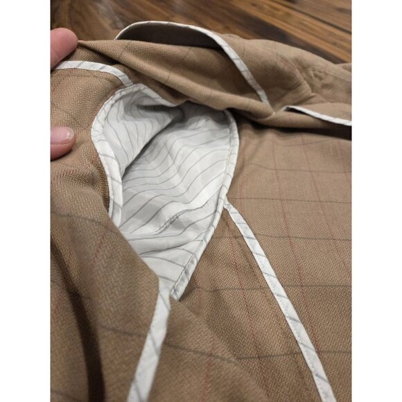 Eddie Bauer Windowpane Plaid Blazer Jacket Stretch Sz 2XL Pinstripe Sleeve - Picture 9 of 13